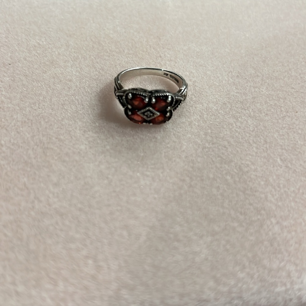 Size 7 Ruby And Silver Ring - image 3